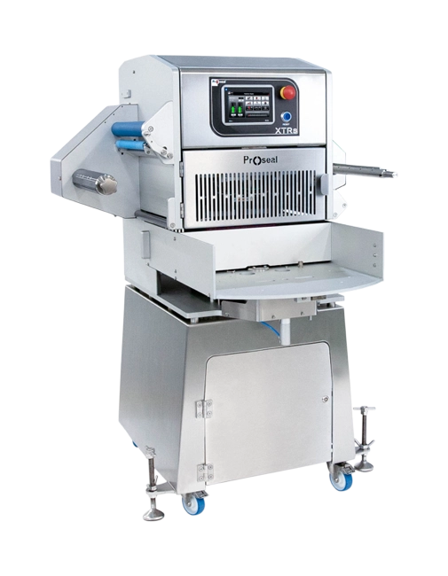 Proseal XTRs compacte semi-automatische traysealer voor het sealen van voedingsmiddelentrays.